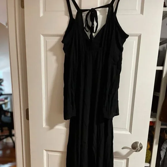 PacSun Black Button Up Maxi Dress Black - Picture 6 of 6